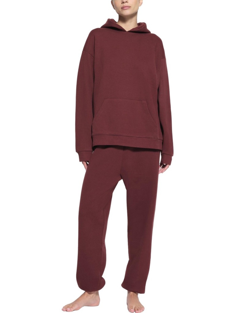 SKIMS Cotton Fleece Classic Hoodie - Oxblood